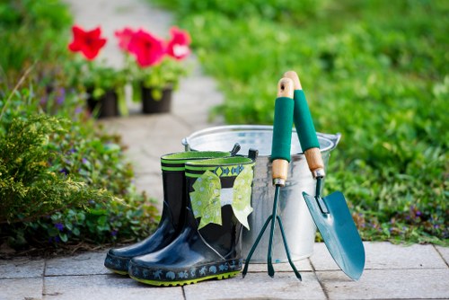 Regular mowing and grass trimming for Spitalfields lawns