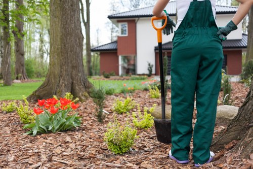 Professional gardeners completing a safe and insured service